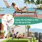 Costway 2 PCS Outdoor Chaise Lounge Chair with Sunshade 6-Level Adjustable Recliner